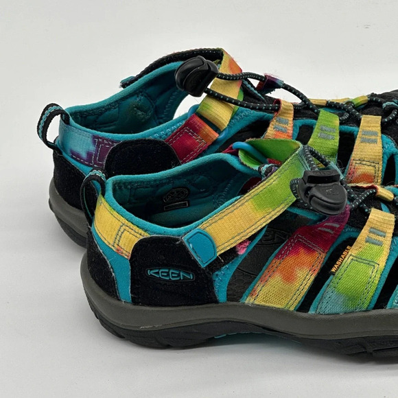 KEEN Big Kid's Youth Rainbow Tie Dye Newport H2 Waterproof Sandals size 2 - Picture 4 of 9
